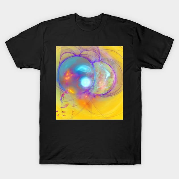 Planetary creation in yellow space T-Shirt by hereswendy